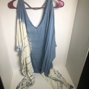 AAkaa blue and white tunic dress